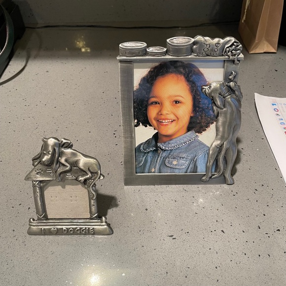 2 never used vintage pewter dog frames. - Picture 2 of 6